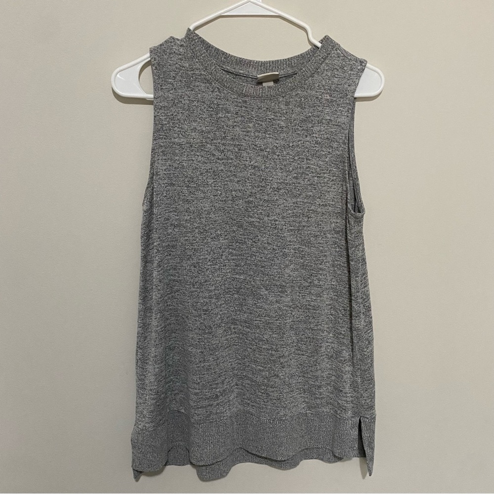 553 a new day ribbed Heather Gray Sleeveless tank lightweight flowy